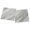 Planches de plancher autoadhésives 20 pcs PVC 1,86 m² Gris rayé