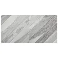 Planches de plancher autoadhésives 20 pcs PVC 1,86 m² Gris rayé