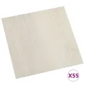 Planches de plancher autoadhésives 55 pcs PVC 5,11 m² Beige