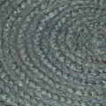 Tapis fait à la main Jute Rond 120 cm Vert olive