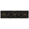 Tapis lavable noir et doré 80x300 cm antidérapant