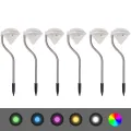 Lumière LED solaire de jardin 6 pcs 9x7,8x29,5 cm
