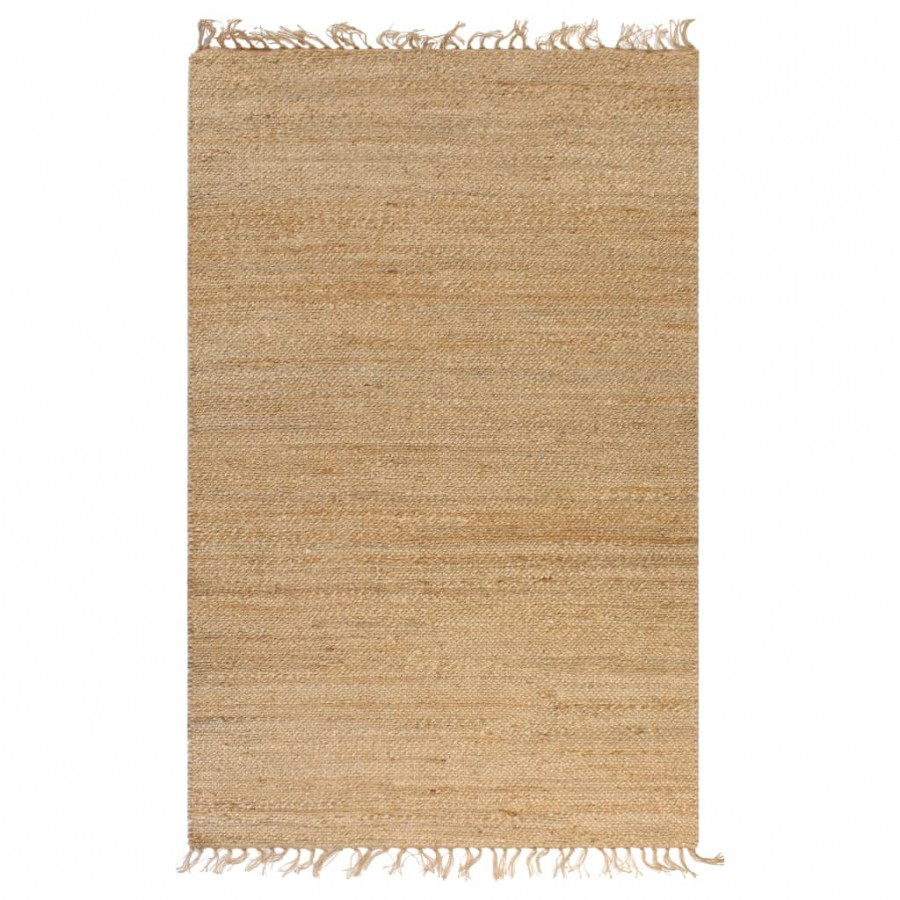 Tapis tissé à la main Jute 120 x 180 cm Naturel