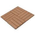 Carreau de terrasse 22 pcs 30 x 30 cm 2 m² WPC Marron