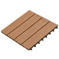 Carreau de terrasse 22 pcs 30 x 30 cm 2 m² WPC Marron
