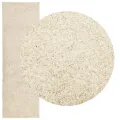 Tapis shaggy à poils longs moderne doré 80x250 cm