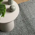 Tapis shaggy à poils longs moderne vert 140x200 cm