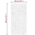Tapis shaggy à poils longs moderne beige 100x200 cm