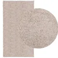 Tapis shaggy PAMPLONA poils longs moderne beige 60x110 cm
