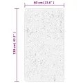 Tapis shaggy PAMPLONA poils longs moderne beige 60x110 cm