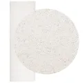 Tapis shaggy à poils longs moderne crème 80x250 cm