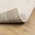 Tapis shaggy à poils longs moderne crème 80x250 cm