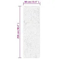 Tapis shaggy à poils longs moderne crème 80x250 cm