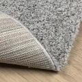 Tapis shaggy à poils longs moderne gris Ø 120 cm