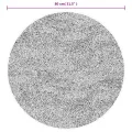 Tapis shaggy à poils longs moderne gris Ø 80 cm