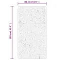 Tapis shaggy à poils longs moderne beige anthracite 80x150 cm