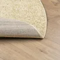 Tapis shaggy à poils longs moderne doré Ø 200 cm