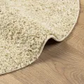 Tapis shaggy à poils longs moderne doré Ø 200 cm