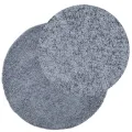 Tapis shaggy à poils longs moderne bleu Ø 160 cm