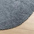 Tapis shaggy à poils longs moderne bleu Ø 160 cm