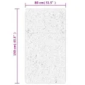 Tapis OVIEDO à poils courts beige 80x150 cm
