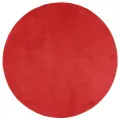 Tapis OVIEDO à poils courts rouge Ø 120 cm