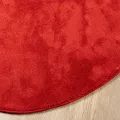 Tapis OVIEDO à poils courts rouge Ø 120 cm