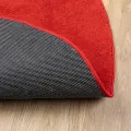 Tapis OVIEDO à poils courts rouge Ø 120 cm