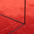 Tapis OVIEDO à poils courts rouge Ø 120 cm