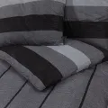 Ensemble de housse de couette gris foncé 220x240 cm Coton
