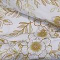Ensemble de housse de couette blanc et marron 200x200 cm Coton