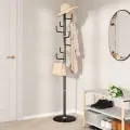 Porte-manteau noir 183 cm fer enduit de poudre