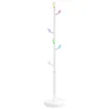 Porte-manteau blanc 172 cm fer enduit de poudre