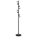 Porte-manteau noir 176 cm fer enduit de poudre