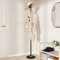 Porte-manteau noir 176 cm fer enduit de poudre