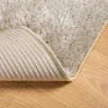 Tapis ISTAN à poils longs aspect brillant beige 80x150 cm