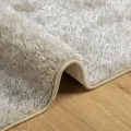 Tapis ISTAN à poils longs aspect brillant beige 80x150 cm