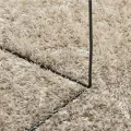 Tapis ISTAN à poils longs aspect brillant beige 80x150 cm