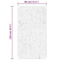 Tapis ISTAN à poils longs aspect brillant beige 80x150 cm