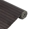 Tapis rectangulaire marron foncé 60x500 cm bambou