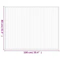 Tapis rectangulaire naturel clair 80x100 cm bambou