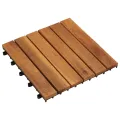 Tuiles de terrasse modèle vertical 30 x 30 cm acacia 20 pcs