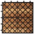 Tuiles de terrasse modèle vertical 30 x 30 cm acacia 20 pcs