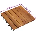 Tuiles de terrasse modèle vertical 30 x 30 cm acacia 20 pcs