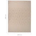 Tapis à tissage plat d'extérieur 200x280 cm Rayures brunes
