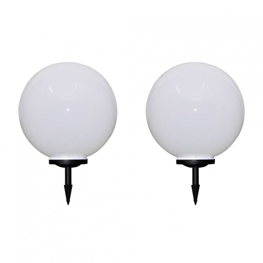 2 pcs Lampes d'allée d'extérieur à LED 50 cm et piquet au sol