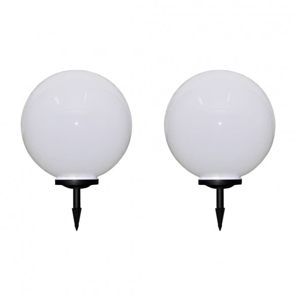 2 pcs Lampes d'allée d'extérieur à LED 50 cm et piquet au sol