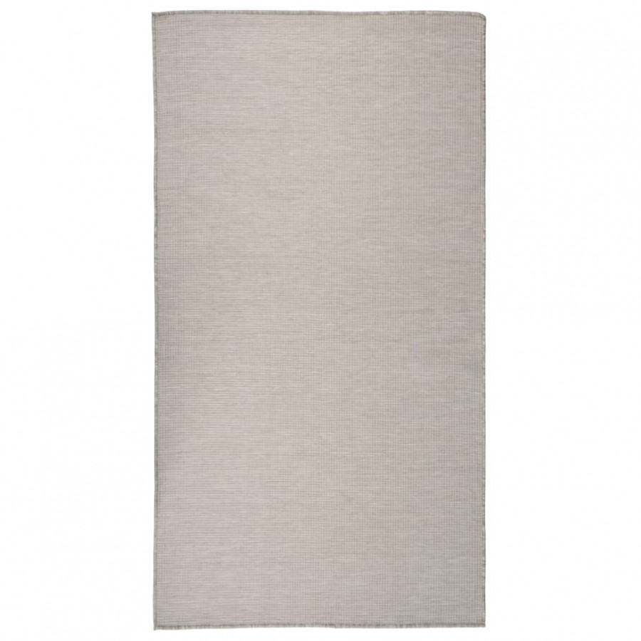 Tapis à tissage plat d'extérieur 80x150 cm Taupe