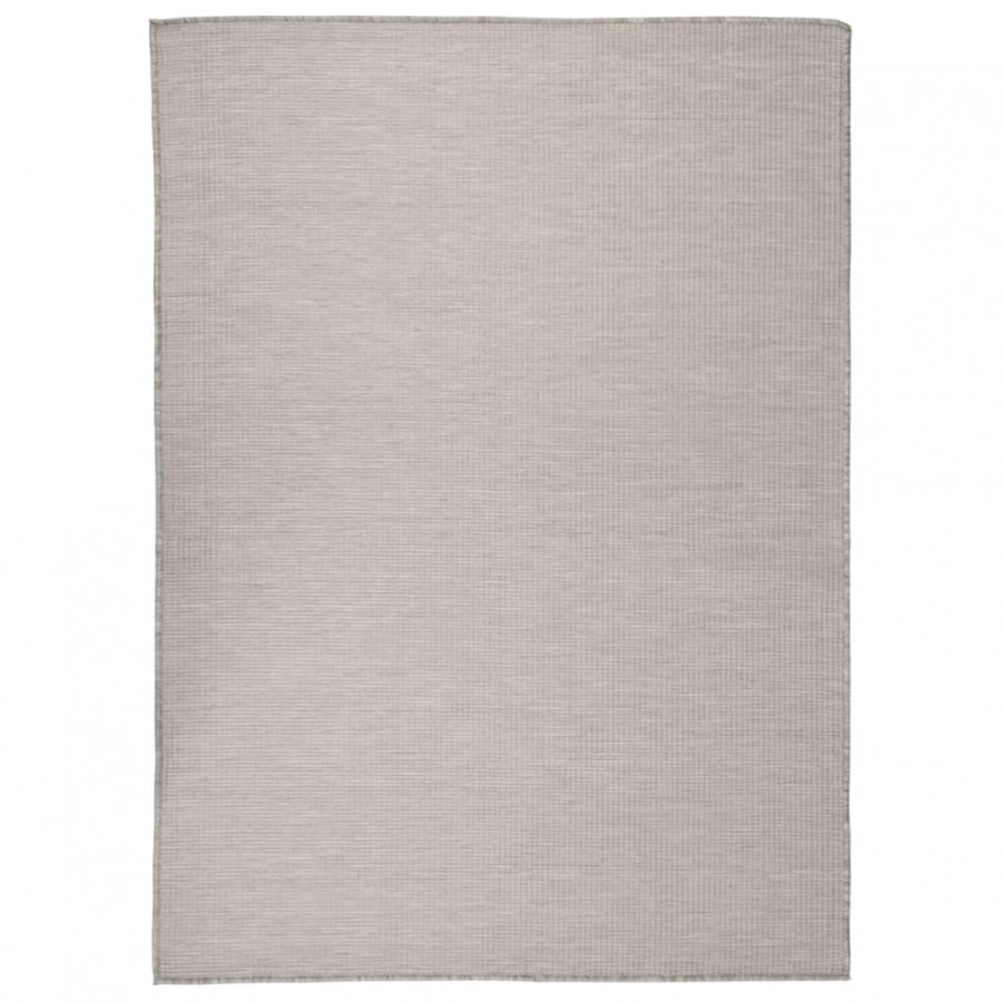 Tapis à tissage plat d'extérieur 200x280 cm Taupe