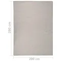Tapis à tissage plat d'extérieur 200x280 cm Taupe